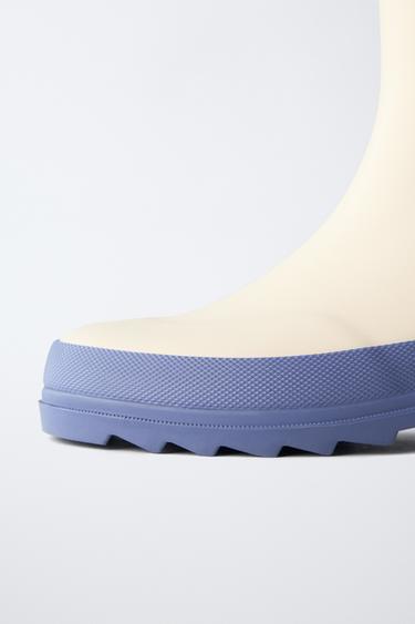 COLOUR BLOCK WELLIES - White by Zara - Image 5