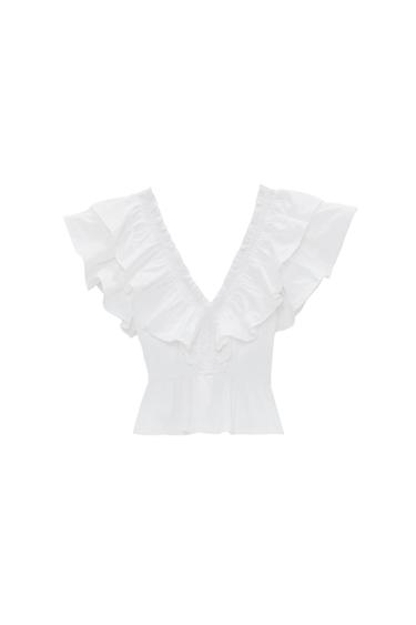 RUFFLED T-SHIRT