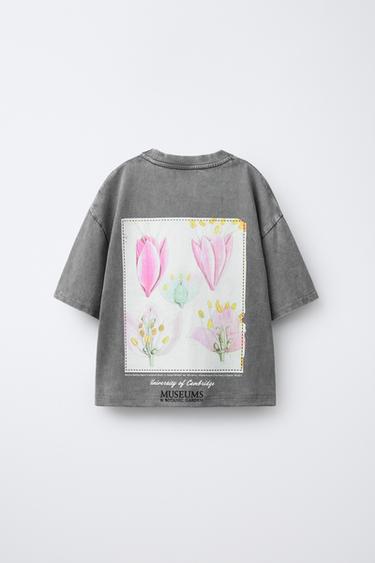 PRINTED T-SHIRT - Anthracite grey by Zara - Image 1