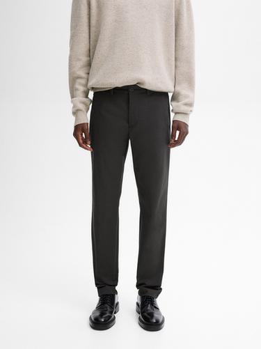 Zara Cotton blend slim fit trousers - Gray