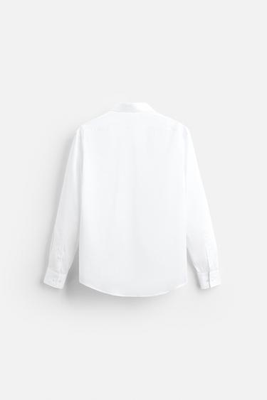 TWILL TEXTURED SHIRT - White by Zara - Image 7