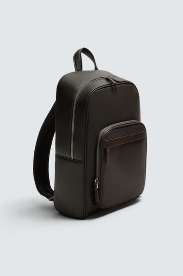 TEXTURED BACKPACK - Brown by Zara - Image 4