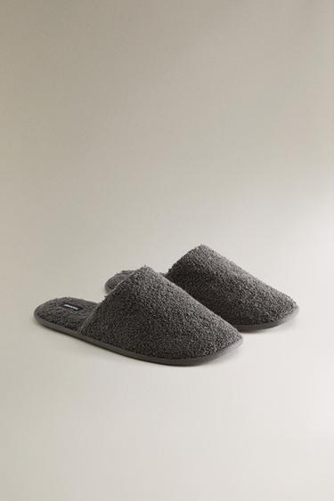 TERRY BATHROOM SLIPPERS - Dark Grey by Zara - Image 1