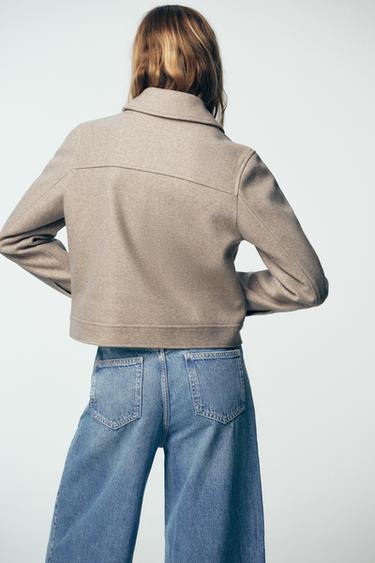 SOFT ZIP-UP JACKET - Beige by Zara - Image 6