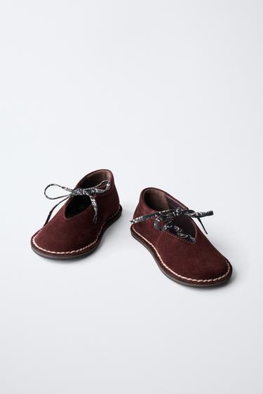 ZARA TIMELESS - LEATHER BALLERINA - Burgundy Red by Zara - Image 2