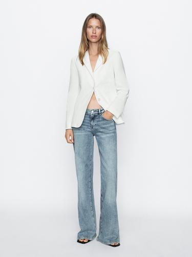 Zara Flared low-rise vintage jeans - Aquamarine - Image 0