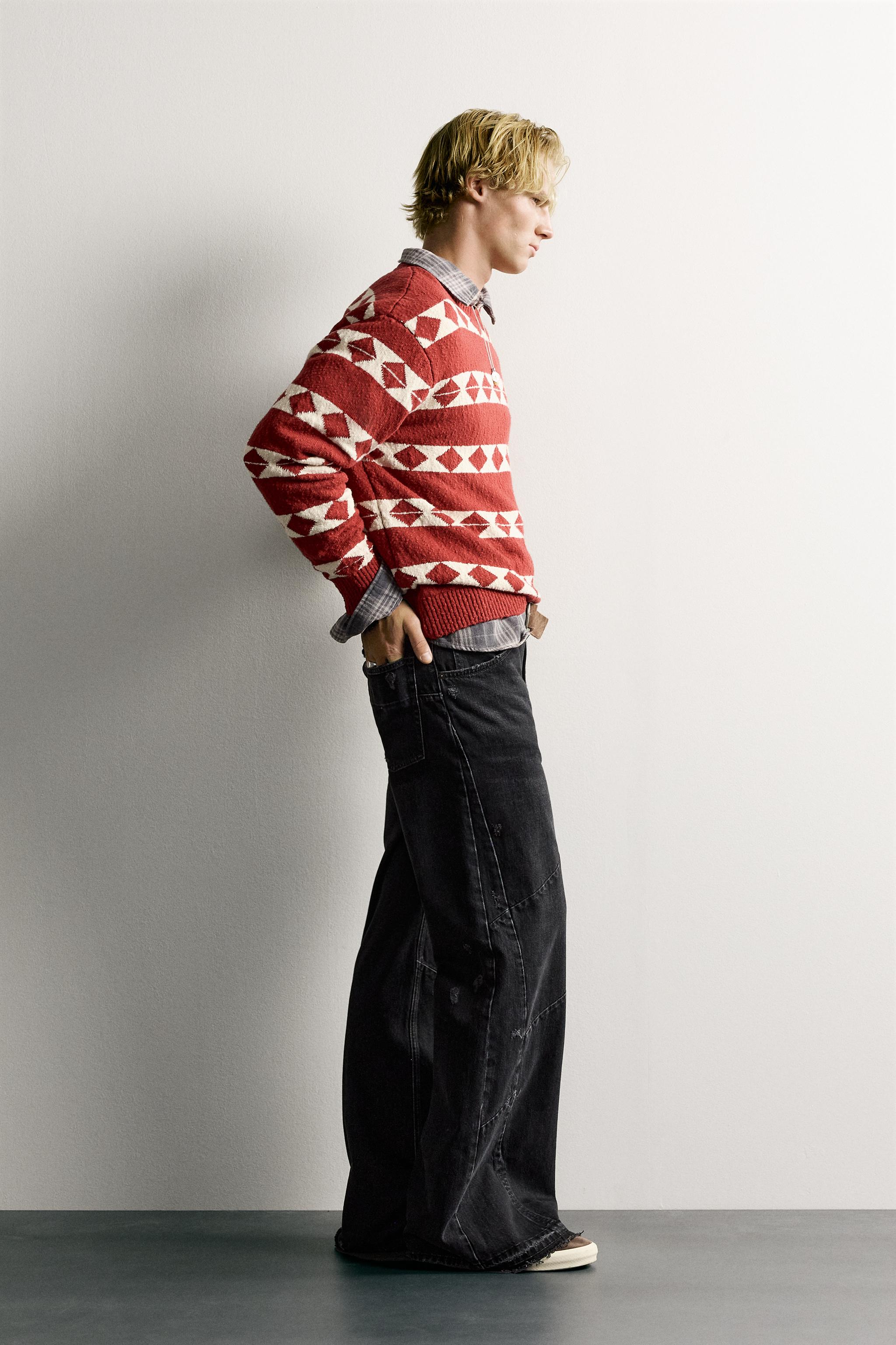 GEOMETRIC JACQUARD RELAXED FIT JUMPER