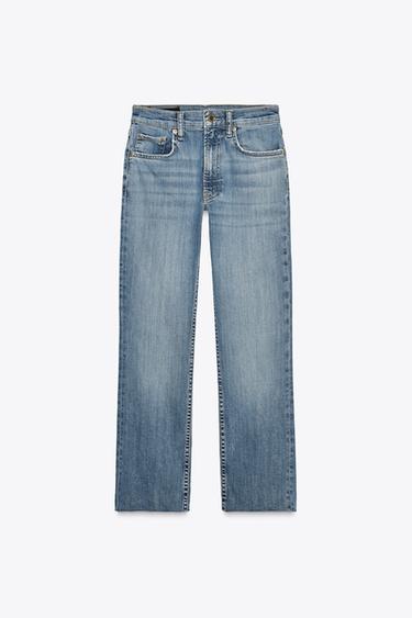 ZW COLLECTION BOOTCUT HIGH-WAIST CROPPED JEANS - Blue by Zara - Image 4