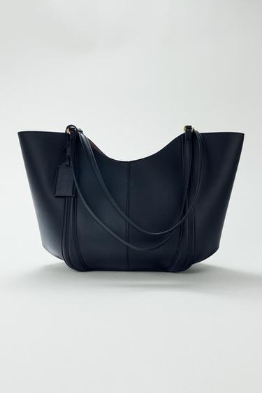 Zara MAXI SHOPPER BAG - Black