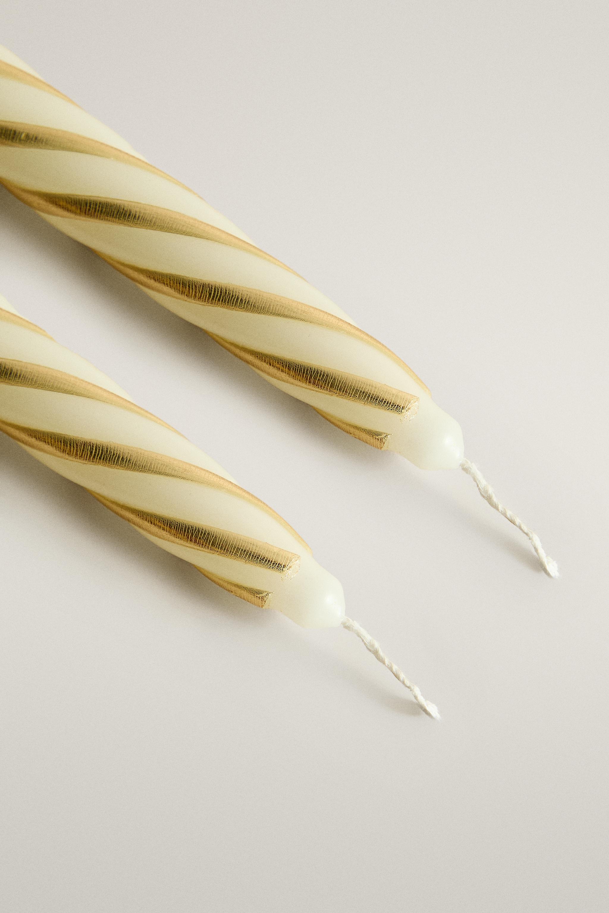BOUGIES DÉCORATIVES SPIRALE NOËL (LOT DE 2)