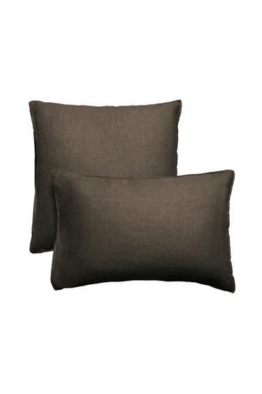 FEDERA GUANCIALE LINO SLAVATO (140 GxM²) - Marrone / Taupe di Zara