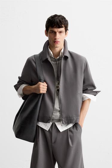 SOBRECAMISA CREMALLERA - Gris de Zara