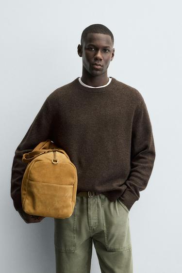 WOOL - CASHMERE JUMPER - brown vigore by Zara