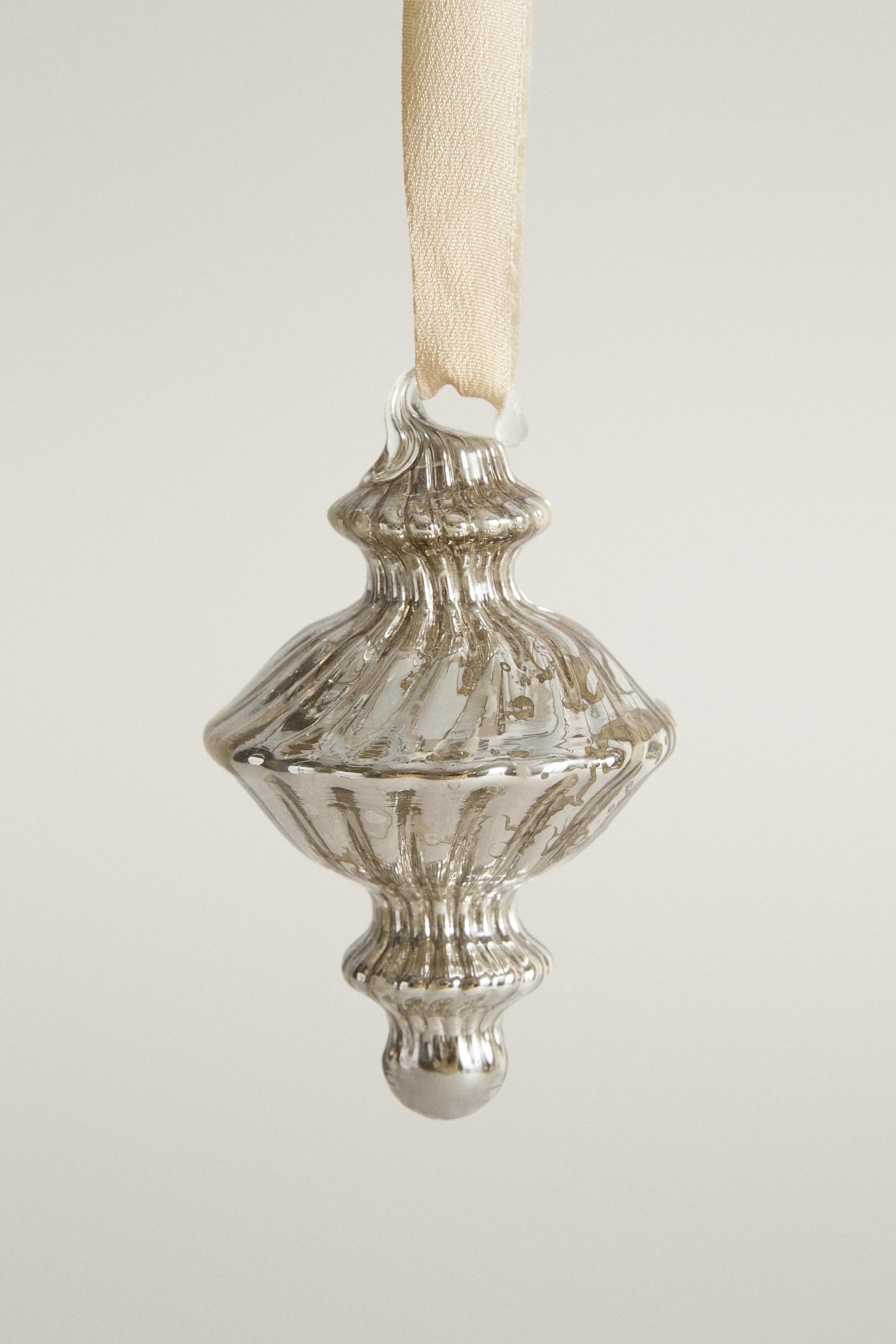 MERCURISED BOROSILICATE GLASS CHRISTMAS TREE DECORATION