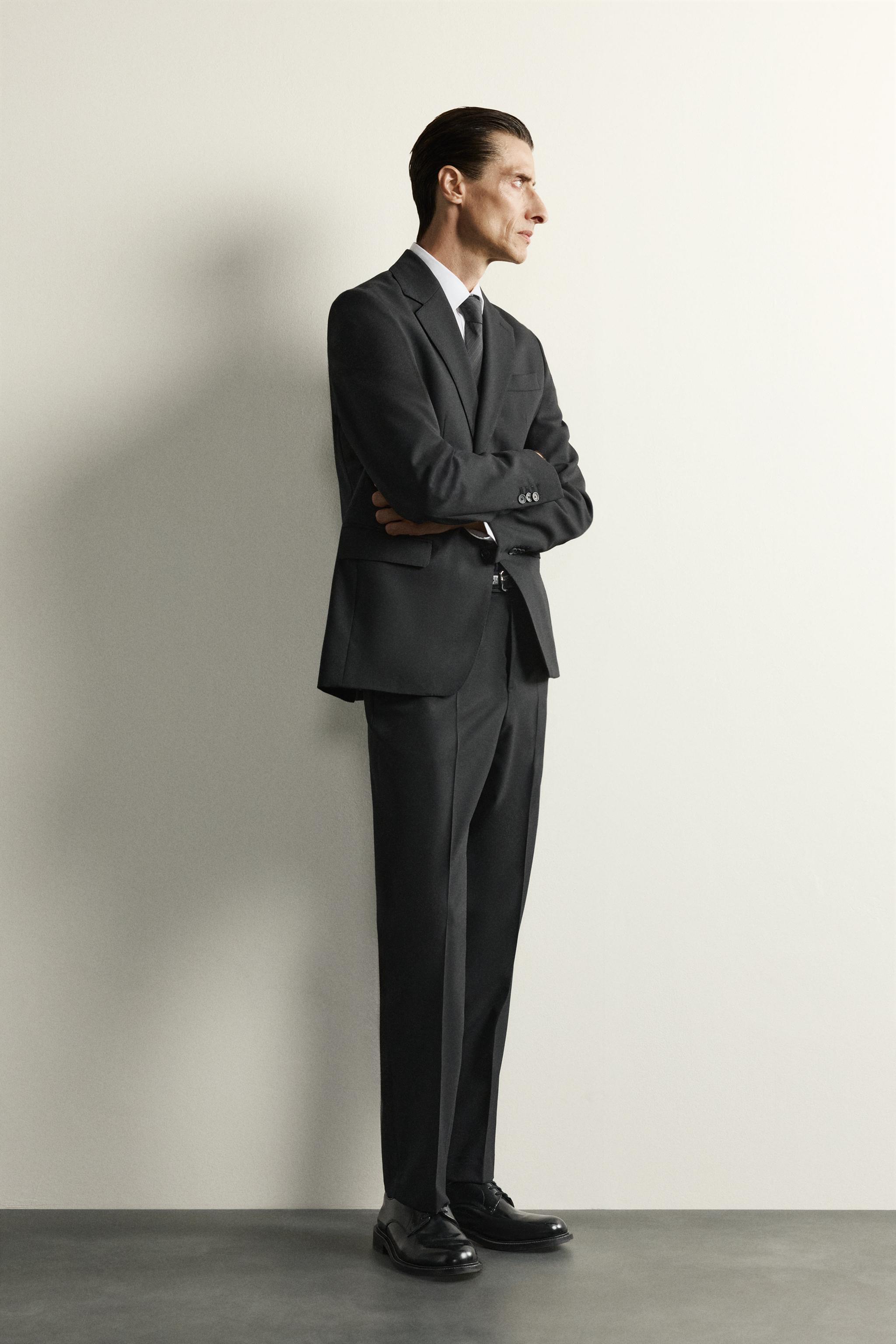 100% WOOL SUIT PANTS
