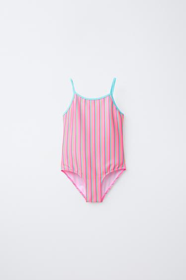 AGES 6-14 / MULTICOLOURED STRIPE SWIMSUIT - Multicoloured by Zara