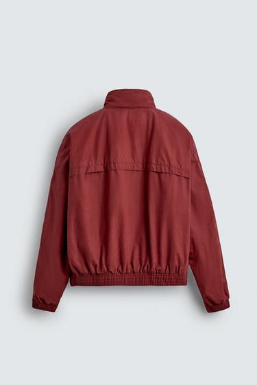 WAXED FINISH QUILTED JACKET - Red by Zara - Image 7