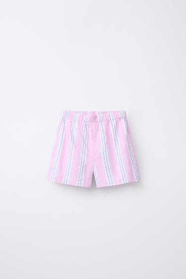2-6 ANS/ PYJAMA CHEMISE ET BERMUDA RAYURES - Rose de Zara - Image 3