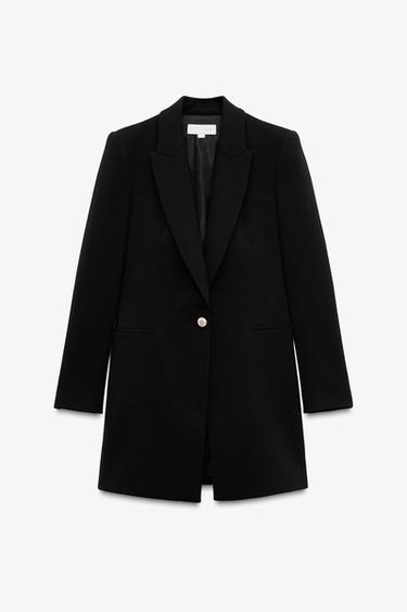 BLAZER LARGA HOMBRERAS - Negro de Zara