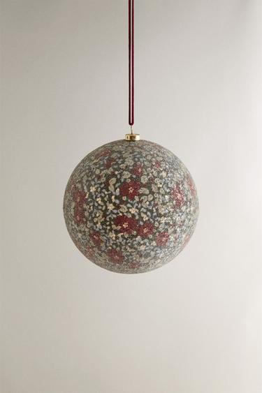 FLORAL BAUBLE CHRISTMAS TREE DECORATION - Multicoloured by Zara - Image 0