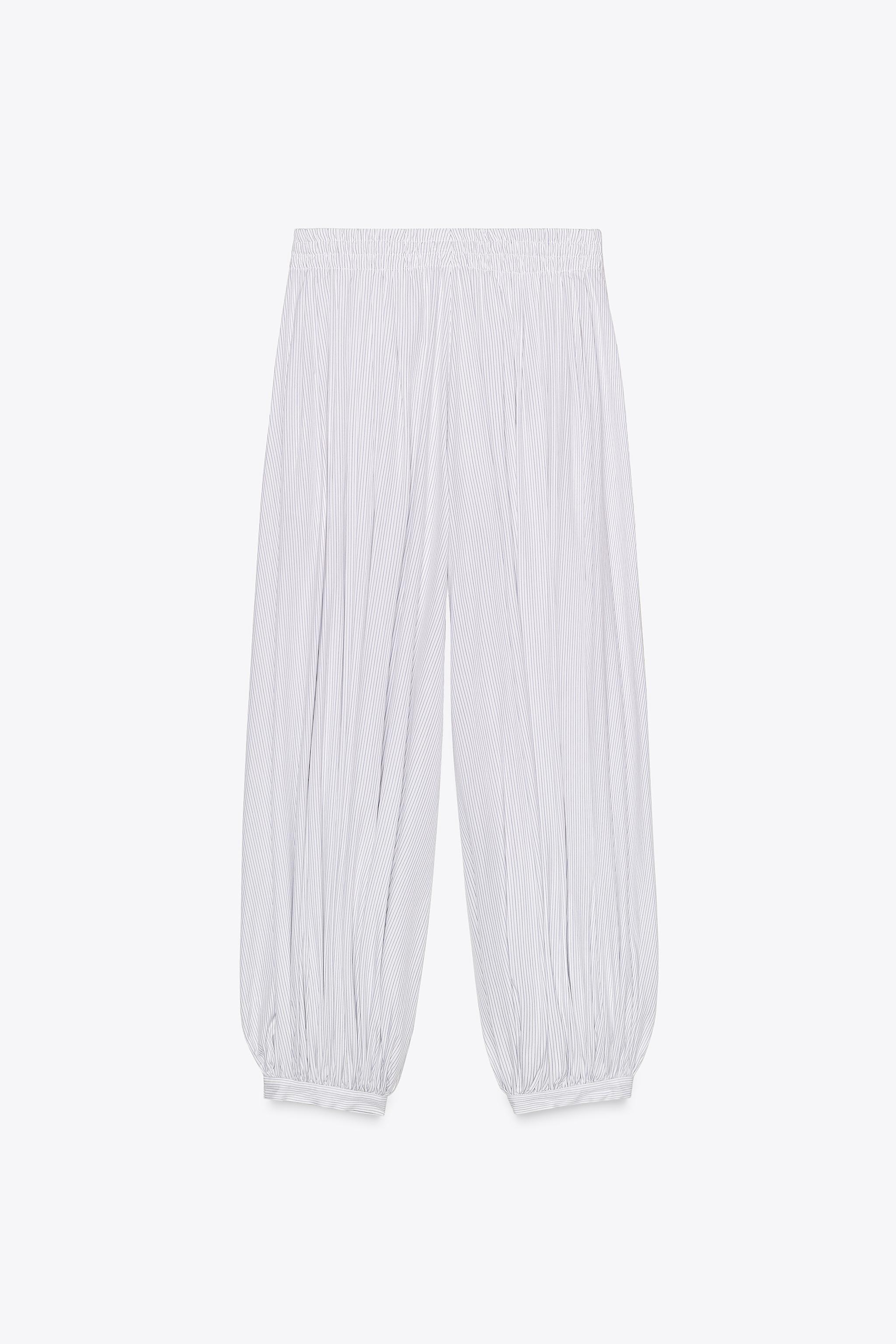 ZW COLLECTION STRIPED BALLOON PANTS - striped | ZARA United