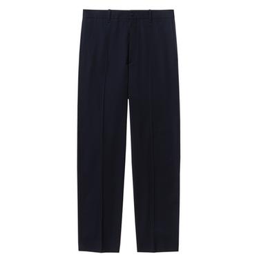 PANTALON REGULAR FIT 100 % LAINE - Bleu marine foncé de Zara