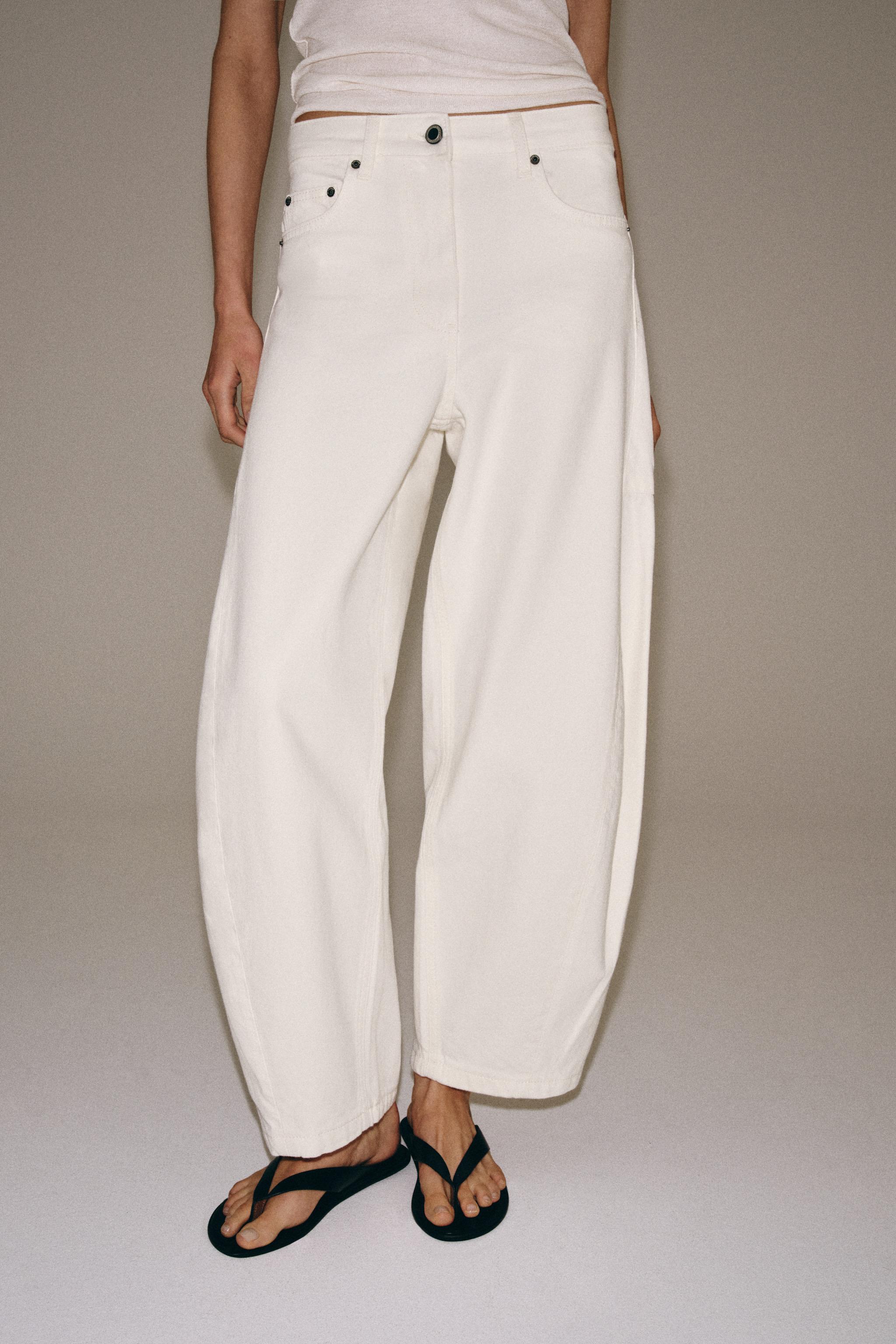 Женские джинсы Zara ZW COLLECTION MID-RISE BALLOON JEANS — фото 2