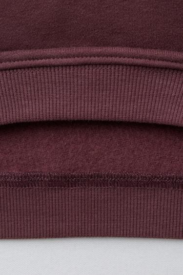 ENSEMBLE SWEAT-SHIRT ET LEGGING UNIS - Aubergine de Zara - Image 3