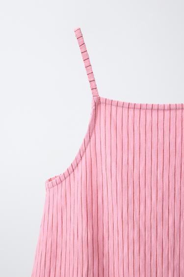 STRIPED PRINT DRESS - Bubble gum by Zara - Image 2
