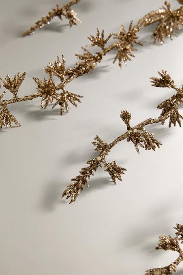 SPARKLY CHRISTMAS BRANCH DECORATION - Golden by Zara - Image 3