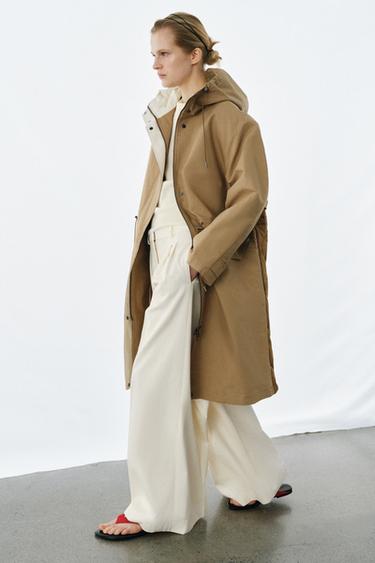 GECOMBINEERDE PARKA ZW COLLECTION - Beige van Zara - Afbeelding 0