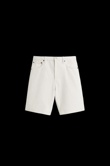 STRAIGHT-FIT-DENIM-BERMUDASHORTS - Weiß von Zara - Bild 0