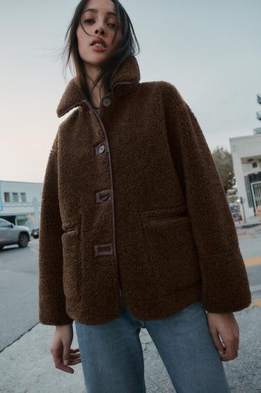 REVERSIBLE DOUBLE-FACED JACKET - Brown by Zara