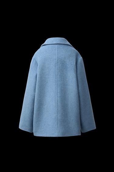 WOOL BLEND COAT - Light blue by Zara