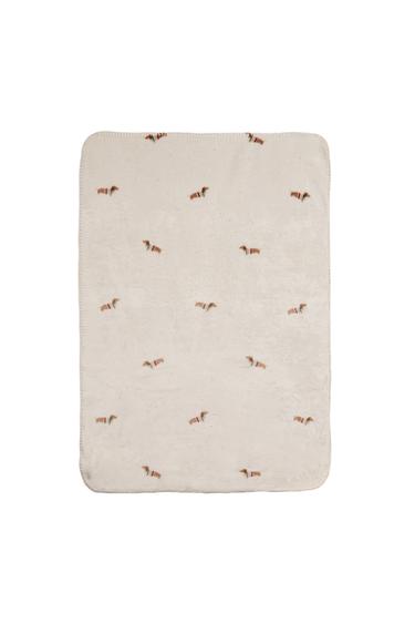 Zara BABY DACHSHUND FLEECE BLANKET - Multicolored