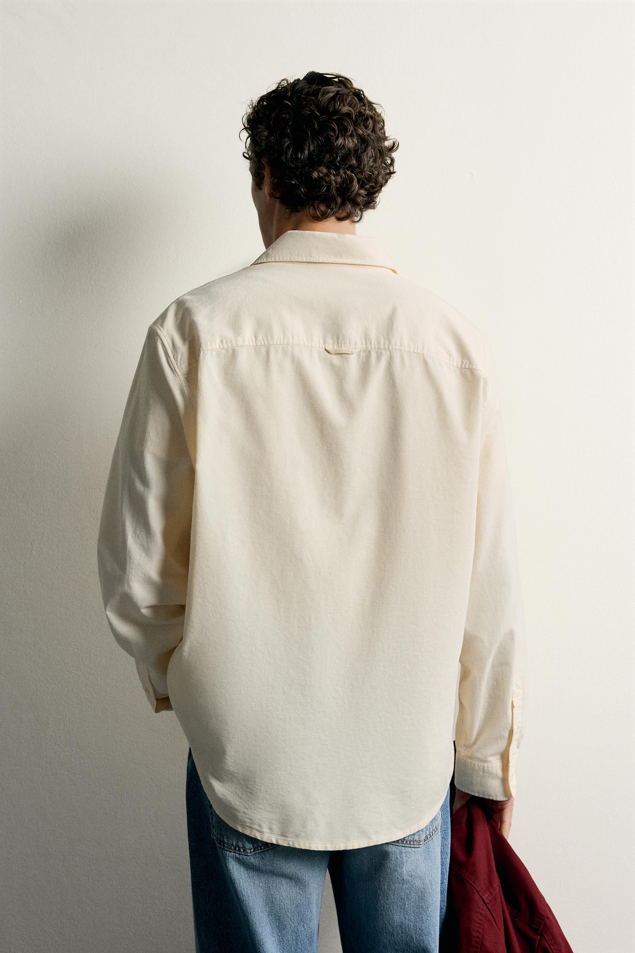 CHEMISE REGULAR FIT EN VELOURS CÔTELÉ LÉGER