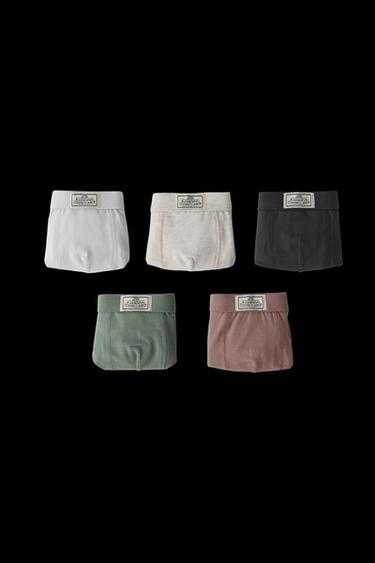 Zara AGES 3-6 / FIVE-PACK OF BOXERS WITH LABEL - Multicolored - Image 0