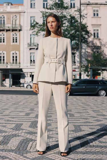 FLARE TROUSERS - Ivory by Zara - Image 0