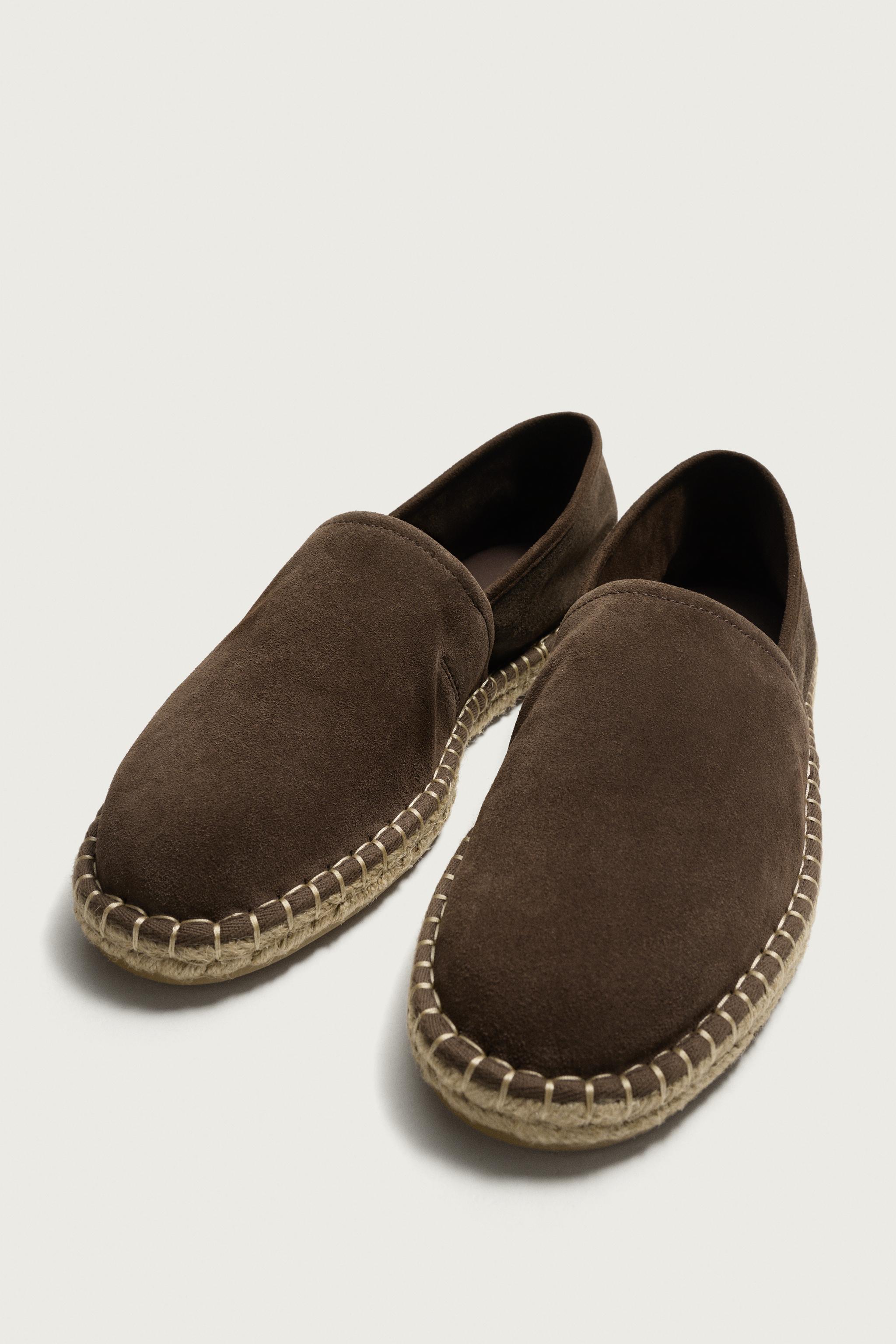 Обувь Zara COMBINATION LEATHER ESPADRILLES — фото 5