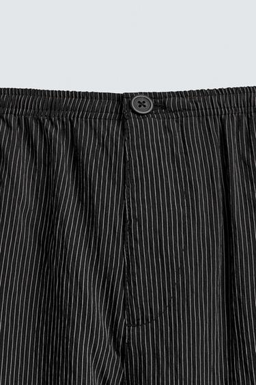 PANTALON FLUIDE RAYURES - Noir de Zara - Image 8