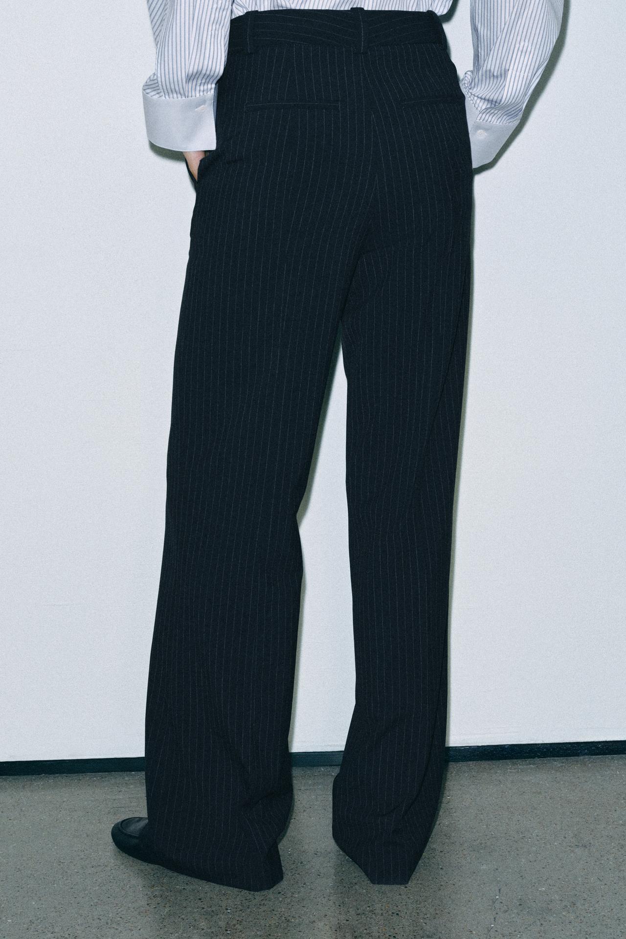 ZW COLLECTION HIGH-WAIST PANTS — striped