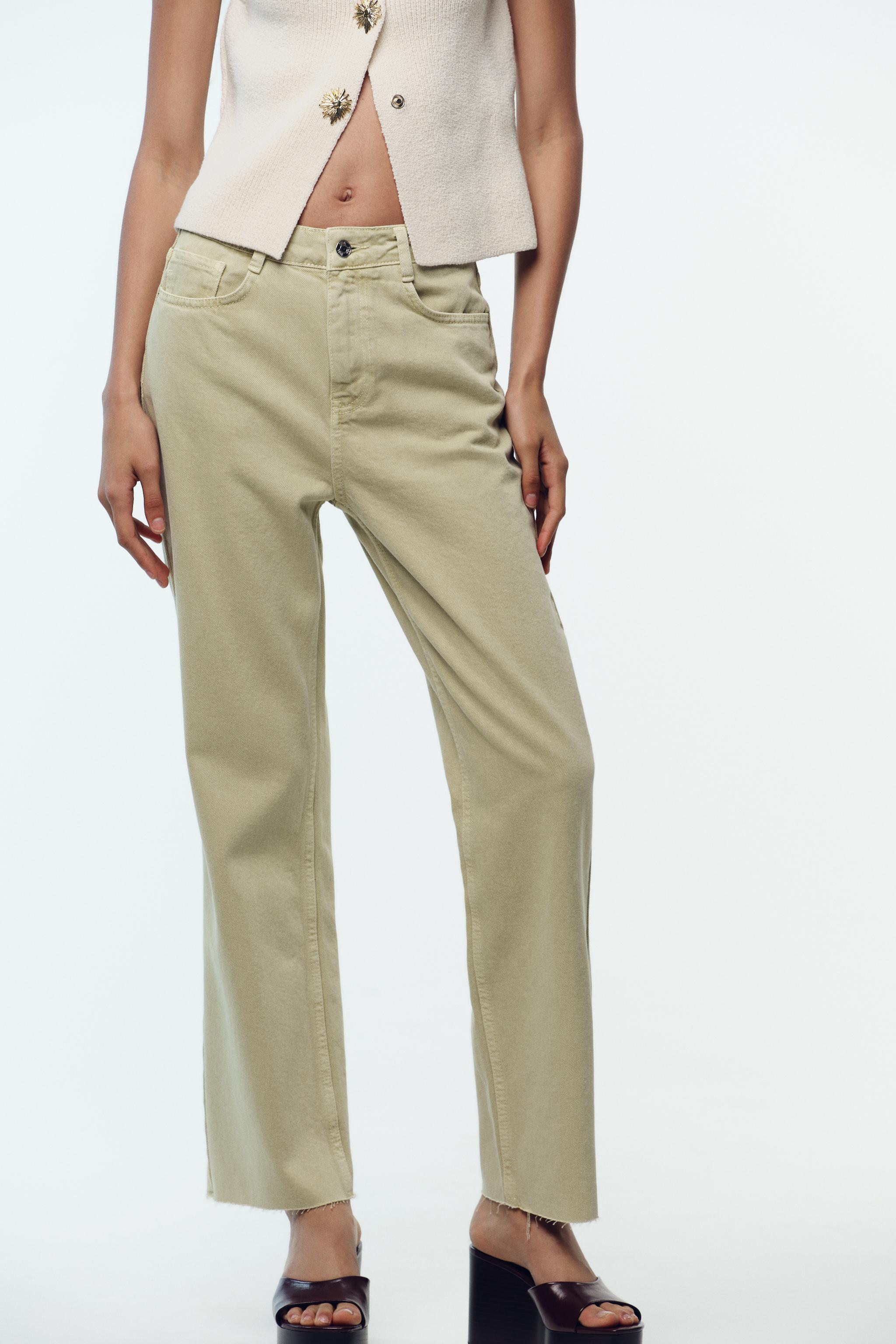 ☆ドイツ発*ZARA*新作*ストレートレッグパンツLIGHT BEIGE☆ ☆ドイツ発*ZARA*新作*ツータックストレートパンツ/CAMEL