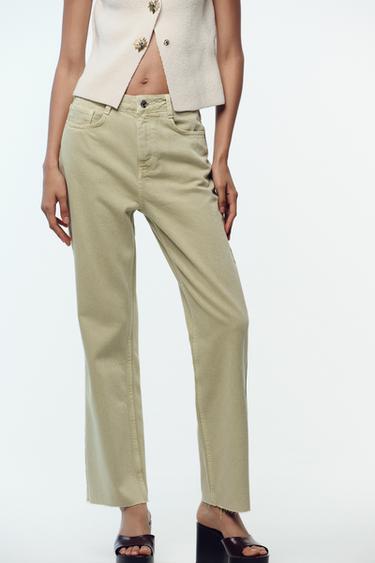 Zara TRAPERICE Z.02 STRAIGHT ANKLE VISOKI STRUK – svijetlokaki