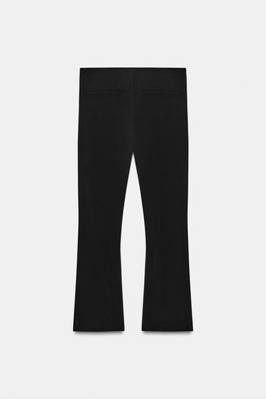 LEGGINGS FLARE NERVURÉS - Noir de Zara - Image 6
