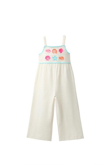 EMBROIDERED JUMPSUIT - Light turquoise by Zara