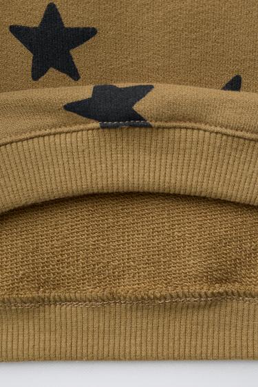 PRINTED SWEATSHIRT - Khaki by Zara - Image 3