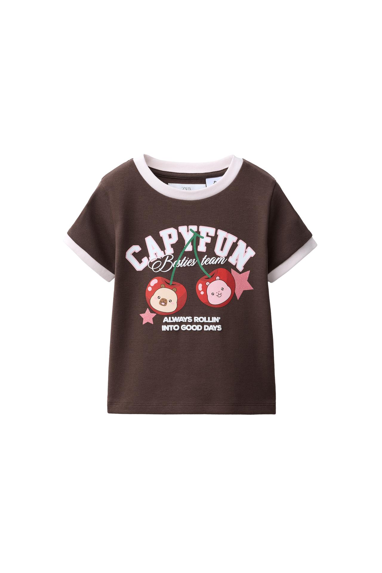Футболка с принтом вишни CAPYFUN
