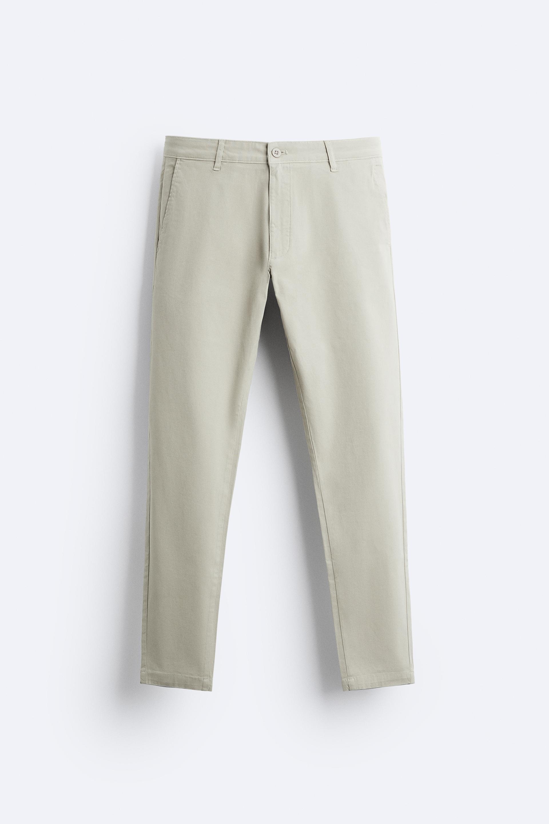 Las mejores ofertas en Pantalones tipo chino de algodón Zara para