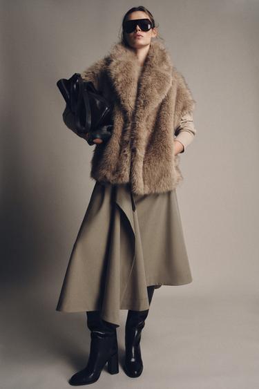 JUPE PARÉO À BOUCLE ZW COLLECTION - Vison de Zara - Image 3