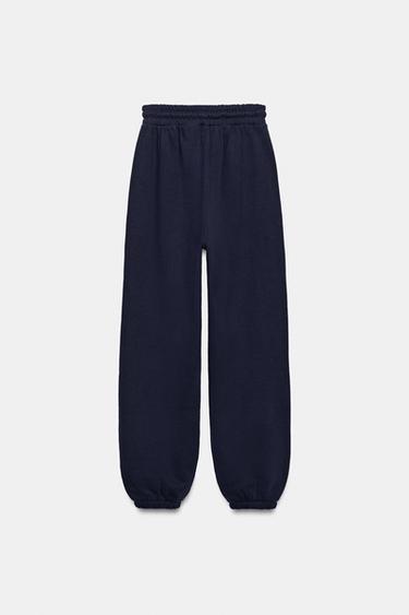 PANTALON DE JOGGING AVEC INSCRIPTION - Bleu marine foncé de Zara - Image 4